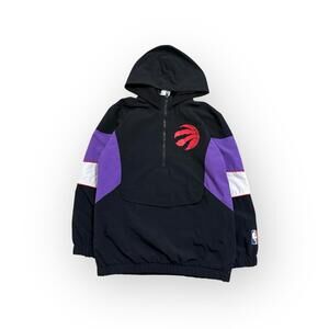 NBA Toronto Raptors Half Zip Pullover Hooded Jacket Black Purple XL Youth